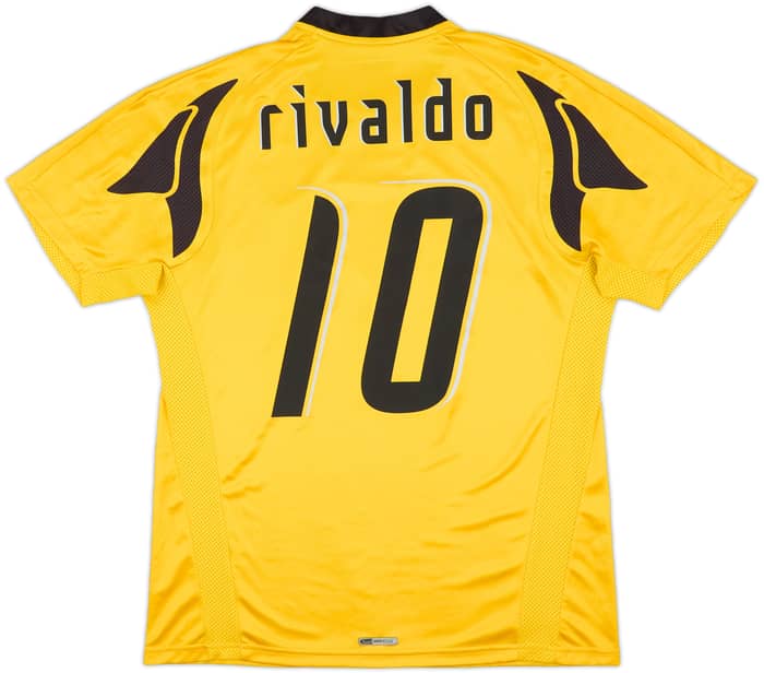2007-08 AEK Athens Home Shirt Rivaldo #10 - 7/10 - (M)