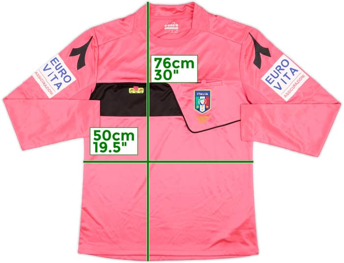 2017-18 Italy Diadora Referee L/S Shirt - 9/10 - (M)