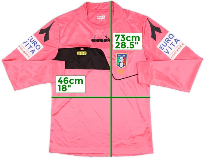 2017-18 Italy Diadora Referee L/S Shirt - 9/10 - (S)