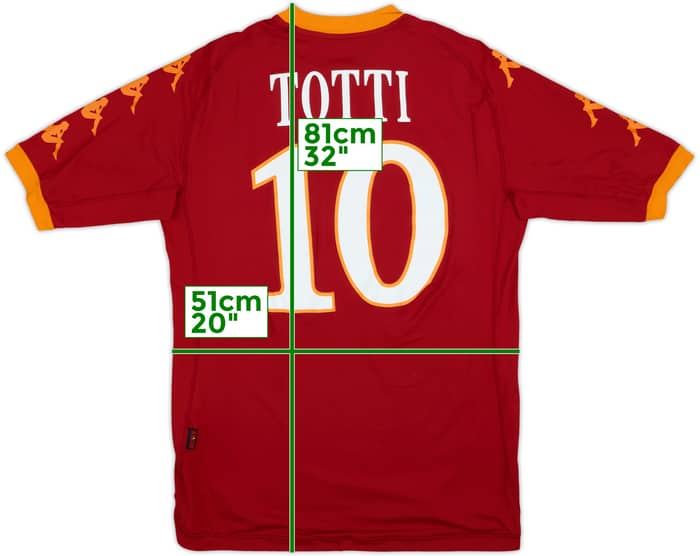2010-11 Roma Home Shirt Totti #10 - 8/10 - (XXL)