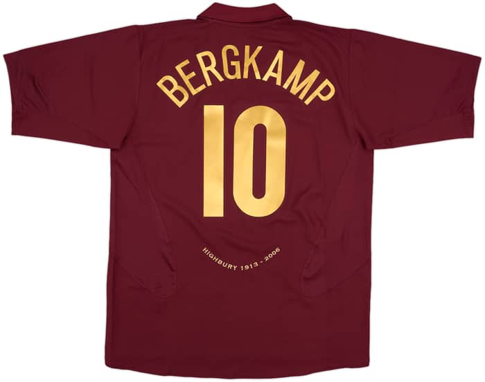 2005-06 Arsenal Home Shirt Bergkamp #10 - 9/10 - (XL)
