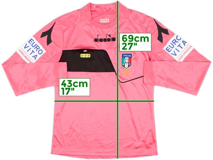 2017-18 Italy Diadora Referee L/S Shirt - 9/10 - (XS)