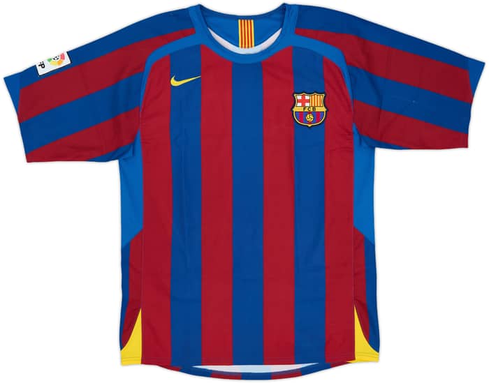 2005-06 Barcelona Home Shirt Ronaldinho #10 - 8/10 - (M)