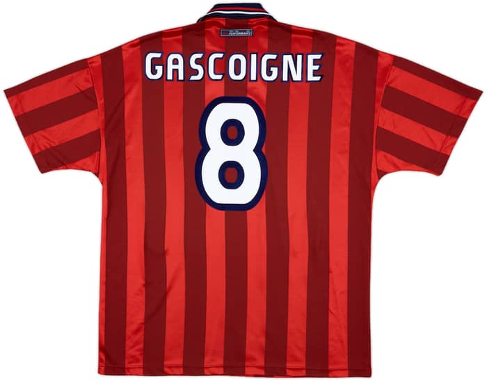 1997-99 England Away Shirt Gascoigne #8 - 8/10 - (XL)