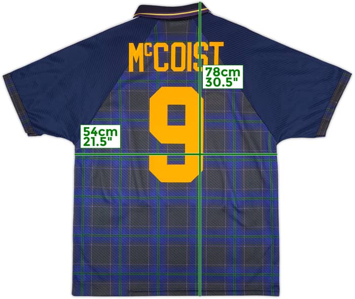 1994-96 Scotland Home Shirt McCoist #9 - 9/10 - (L)