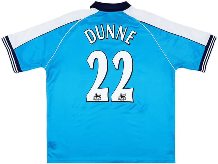 1999-01 Manchester City Home Shirt Dunne #22 - 8/10 - (XL)