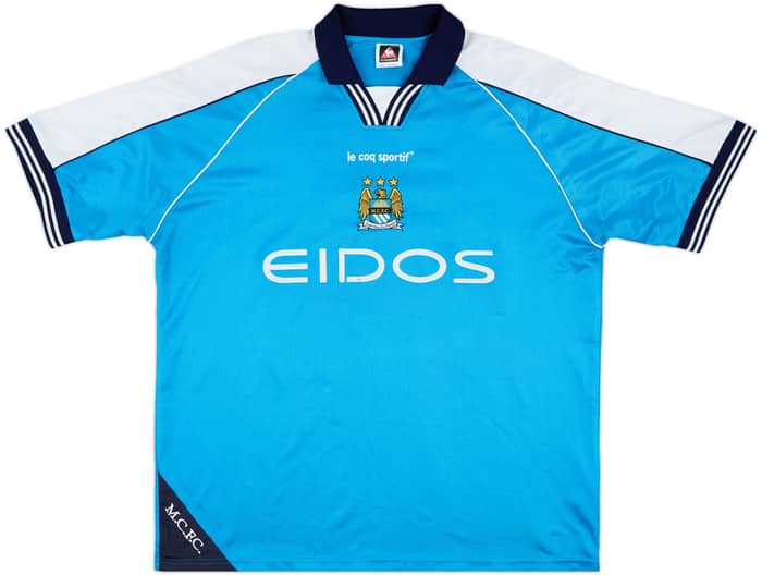 1999-01 Manchester City Home Shirt Dunne #22 - 8/10 - (XL)