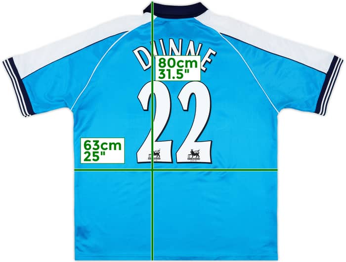 1999-01 Manchester City Home Shirt Dunne #22 - 8/10 - (XL)