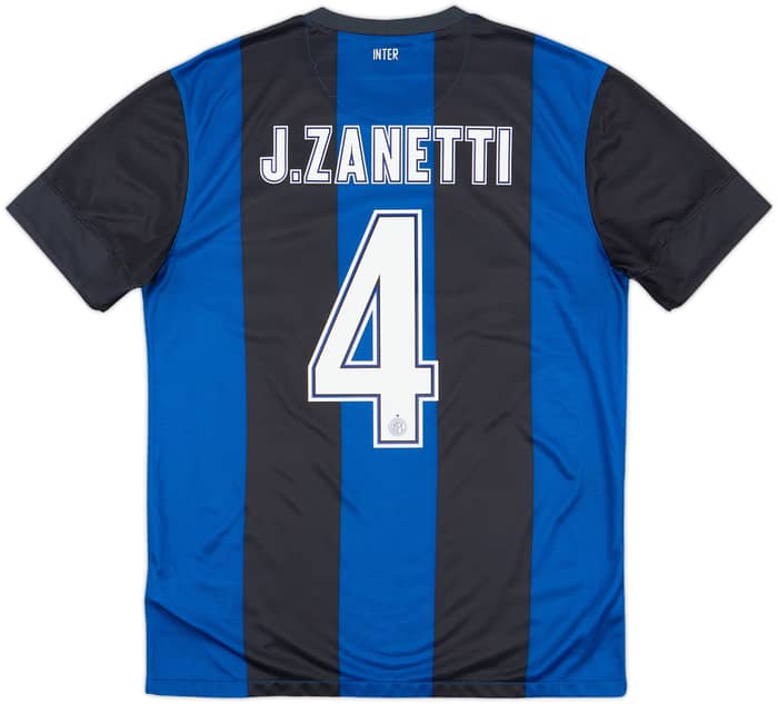 2012-13 Inter Milan Home Shirt Zanetti #4 - 8/10 - (M)