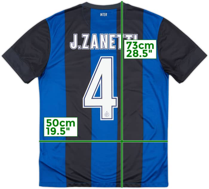 2012-13 Inter Milan Home Shirt Zanetti #4 - 8/10 - (M)