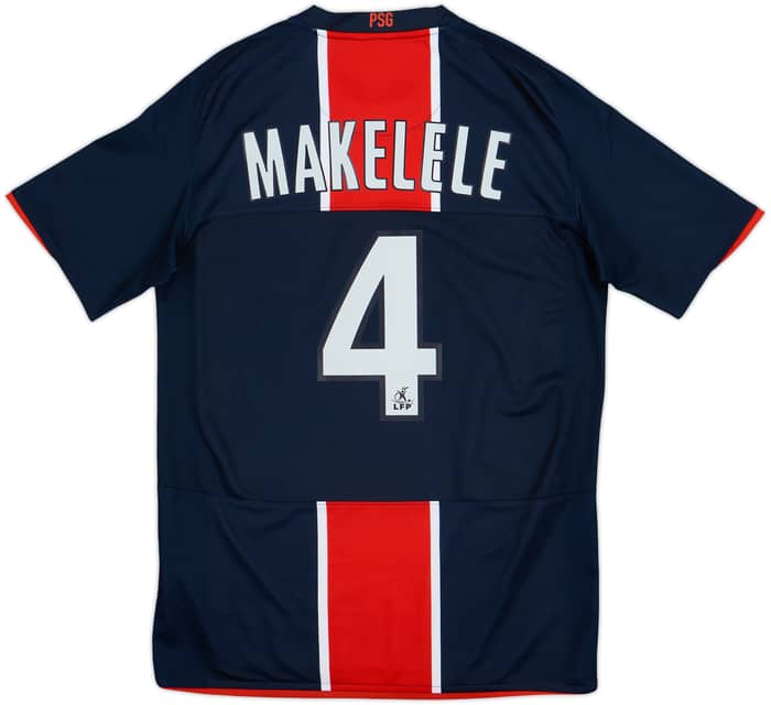 2008-09 Paris Saint-Germain Home Shirt Makelele #4 - 7/10 - (S)