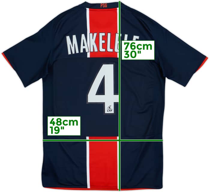 2008-09 Paris Saint-Germain Home Shirt Makelele #4 - 7/10 - (S)