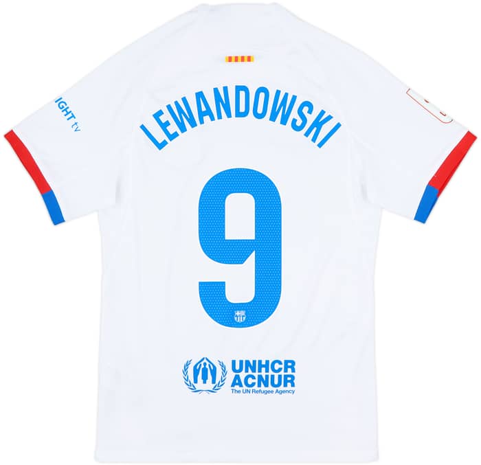 2023-24 Barcelona Away Shirt Lewandowski #9 - 9/10 - (XS)