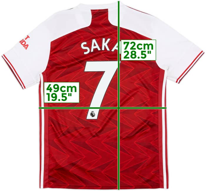 2020-21 Arsenal Home Shirt Saka #7 - 6/10 - (M)