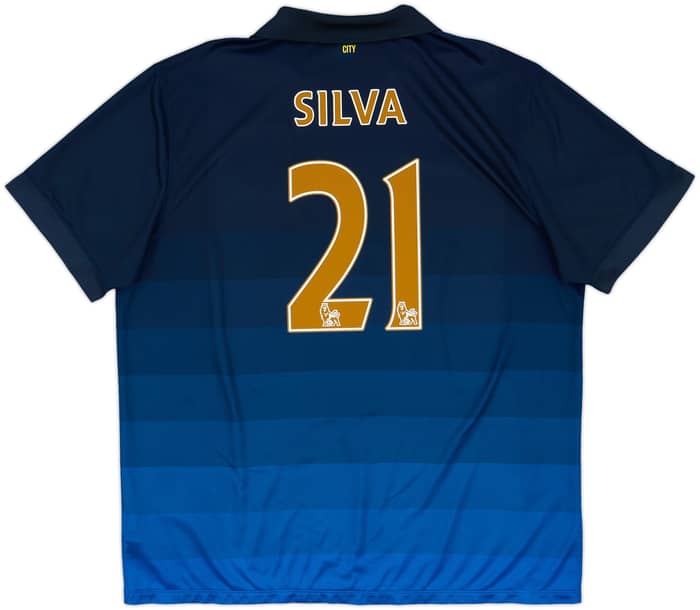 2014-15 Manchester City Away Shirt Silva #21 - 7/10 - (XXL)