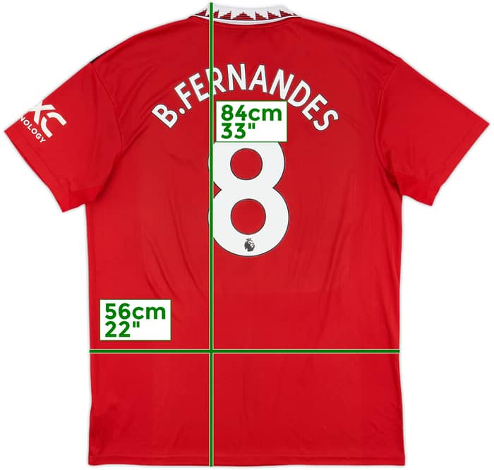 2022-23 Manchester United Home Shirt B.Fernandes #8 - 9/10 - (XL)