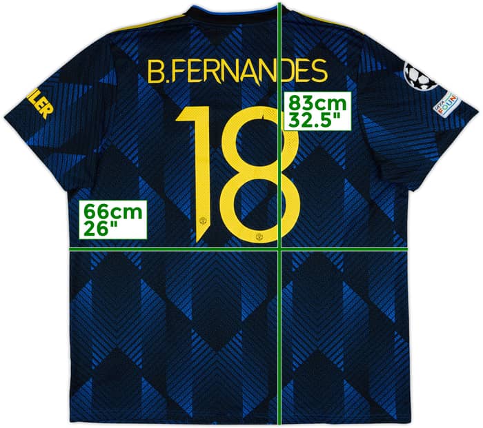 2021-22 Manchester United Third Shirt B.Fernandes #18 - 7/10 - (XXL)