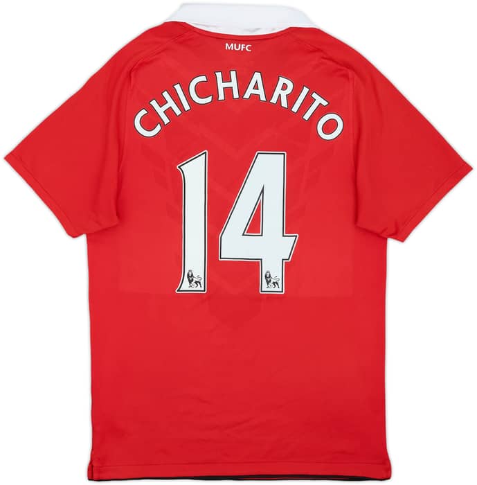 2010-11 Manchester United Home Shirt Chicharito #14 - 7/10 - (S)