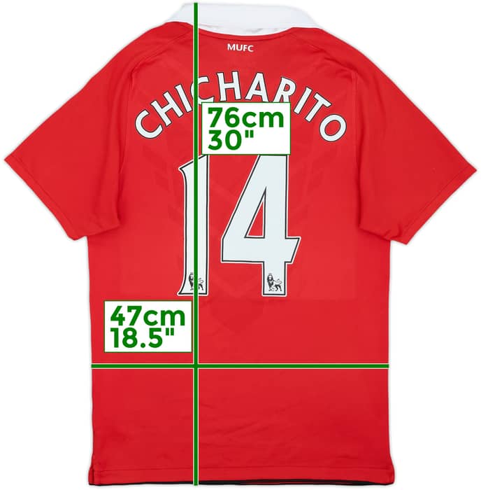 2010-11 Manchester United Home Shirt Chicharito #14 - 7/10 - (S)