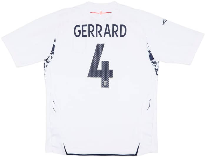 2007-09 England Home Shirt Gerrard #4 - 6/10 - (XL)