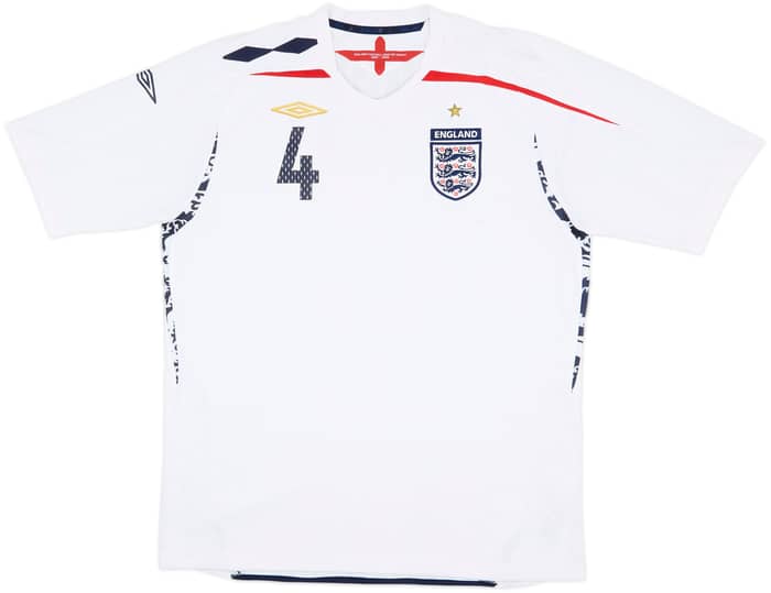 2007-09 England Home Shirt Gerrard #4 - 6/10 - (XL)
