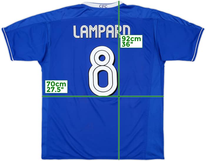 2003-05 Chelsea Home Shirt Lampard #8 - 6/10 - (XL)