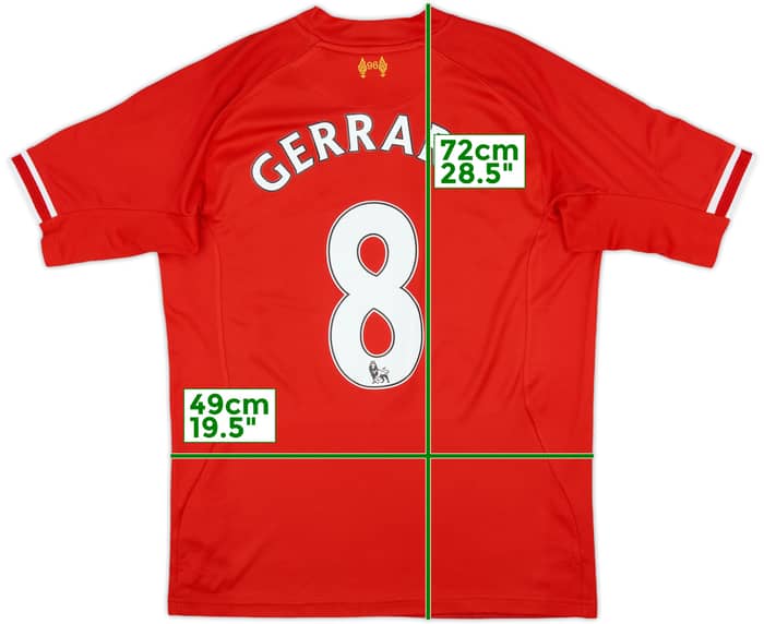 2013-14 Liverpool Home Shirt Gerrard #8 - 6/10 - (M)
