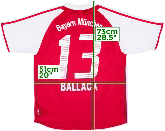 2003-04 Bayern Munich Home Shirt Ballack #13 - 7/10 - (XL.Boys)