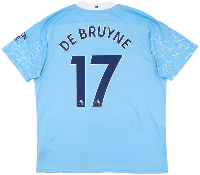 2020-21 Manchester City Home Shirt De Bruyne #17 - 7/10 - (XL)