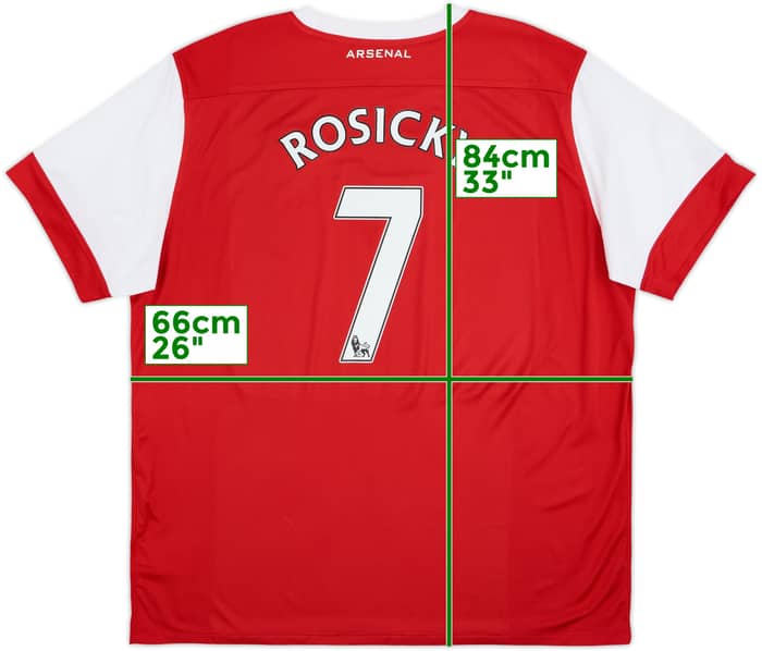 2010-11 Arsenal Home Shirt Rosicky #7 - 5/10 - (XXL)
