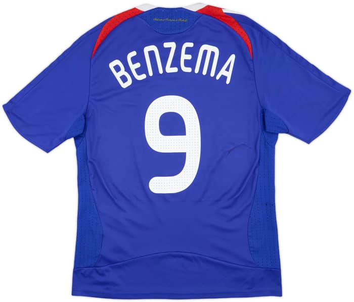 2007-08 France Home Shirt Benzema #9 - 6/10 - (L)