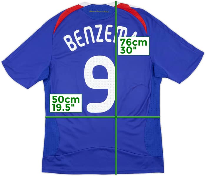 2007-08 France Home Shirt Benzema #9 - 6/10 - (L)