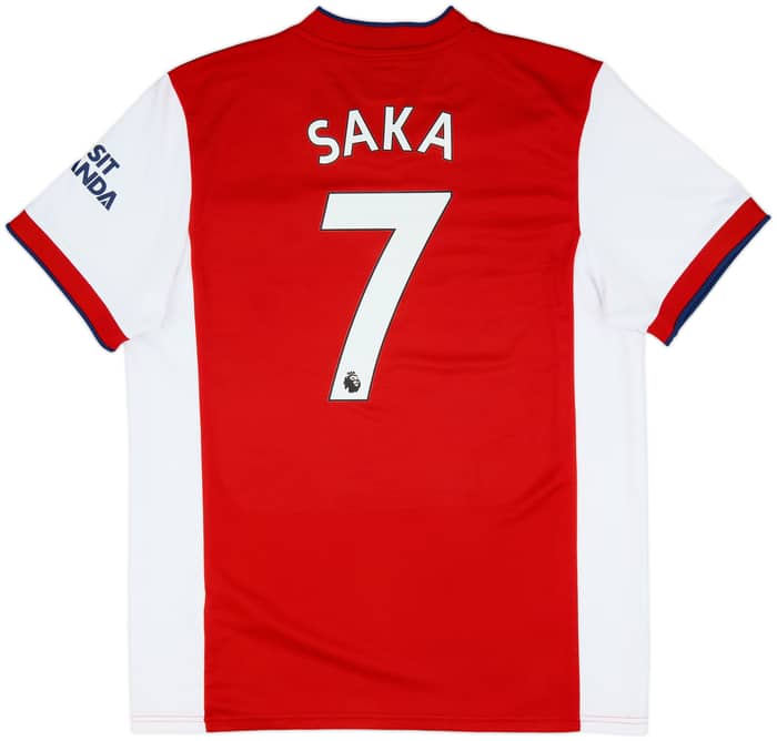 2021-22 Arsenal Home Shirt Saka #7 - 9/10 - (XL)
