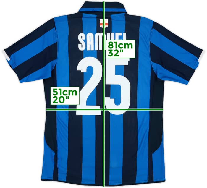 2007-08 Inter Milan Centenary Home Shirt Samuel #25 - 7/10 - (M)