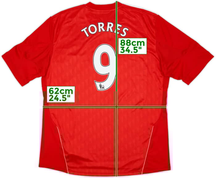 2010-12 Liverpool Home Shirt Torres #9 - 5/10 - (XXL)
