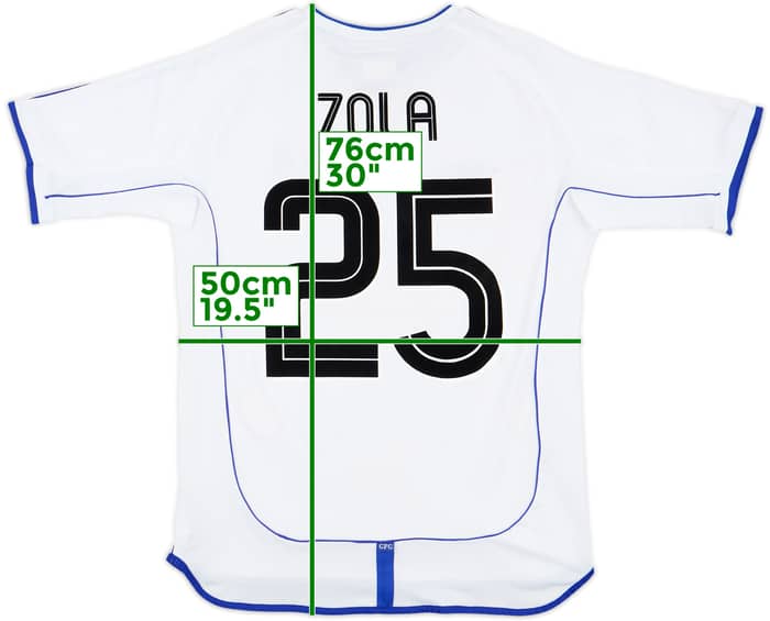 2001-03 Chelsea Away Shirt Zola #25 - 9/10 - (M)
