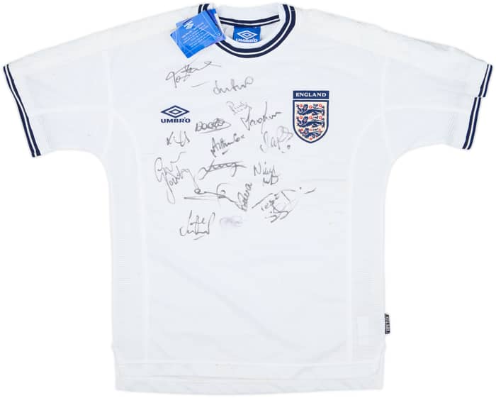 1999-01 England Signed Home Shirt (M)