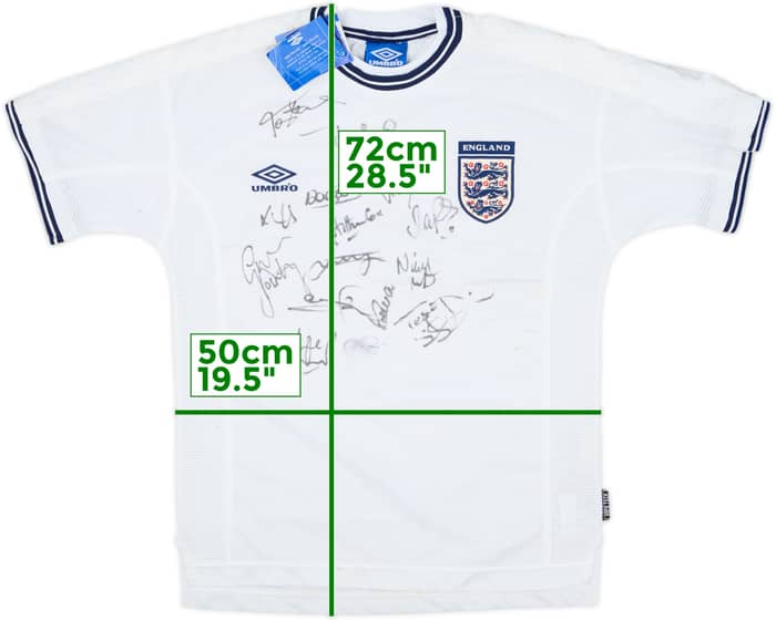 1999-01 England Signed Home Shirt (M)