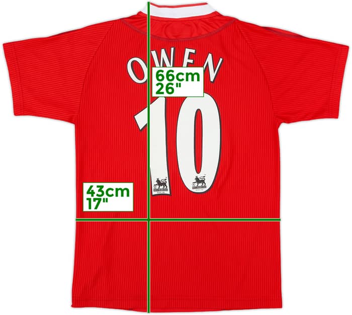 2002-04 Liverpool Home Shirt Owen #10 - 7/10 - (Y)
