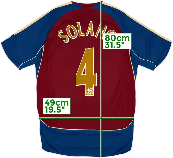 2006-07 Newcastle Away Shirt Solano #4 - 8/10 - (M)