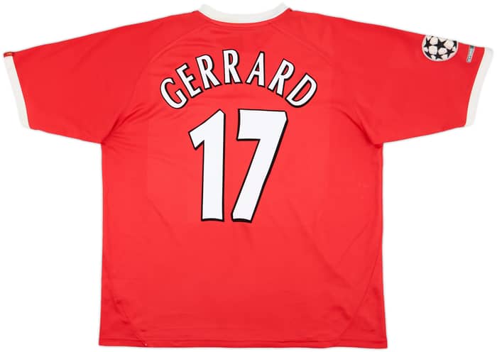 2001-03 Liverpool CL Shirt Gerrard #17 - 6/10 - (XL)
