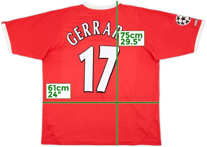2001-03 Liverpool CL Shirt Gerrard #17 - 6/10 - (XL)