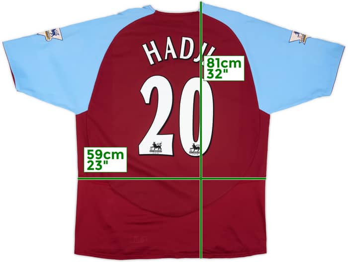 2003-04 Aston Villa Home Shirt Hadji #20 - 7/10 - (L)