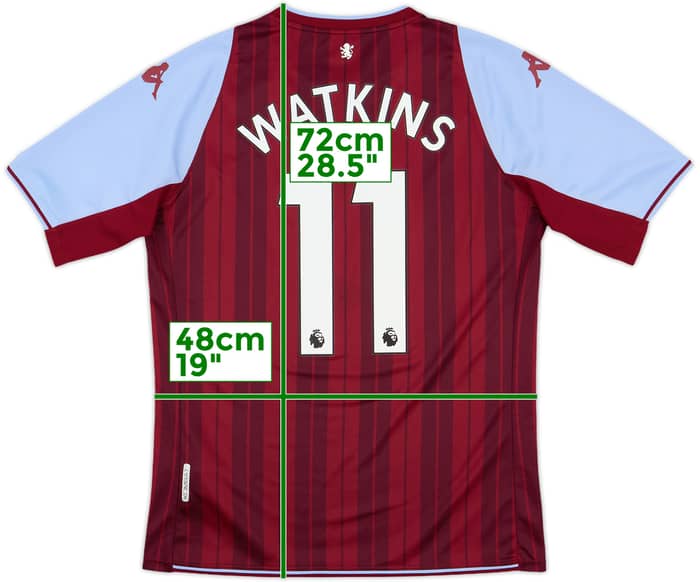 2021-22 Aston Villa Home Shirt Watkins #11 - 9/10 - (M)