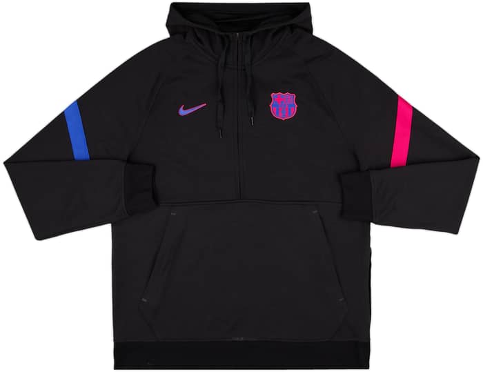2021-22 Barcelona Nike 1/2 Zip Hooded Track Jacket - 8/10 - (L)