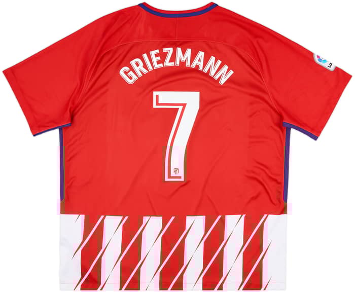 2017-18 Atletico Madrid Home Shirt Griezmann #7 - 9/10 - (XXL)