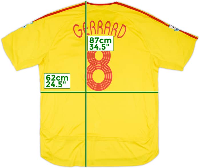 2006-07 Liverpool Away Shirt Gerrard #8 - 7/10 - (XXL)