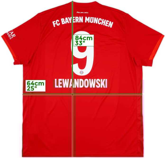 2019-20 Bayern Munich Home Shirt Lewandowski #9 - 9/10 - (XXL)