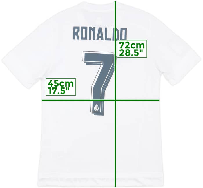 2015-16 Real Madrid Home Shirt Ronaldo #7 - 8/10 - (M)