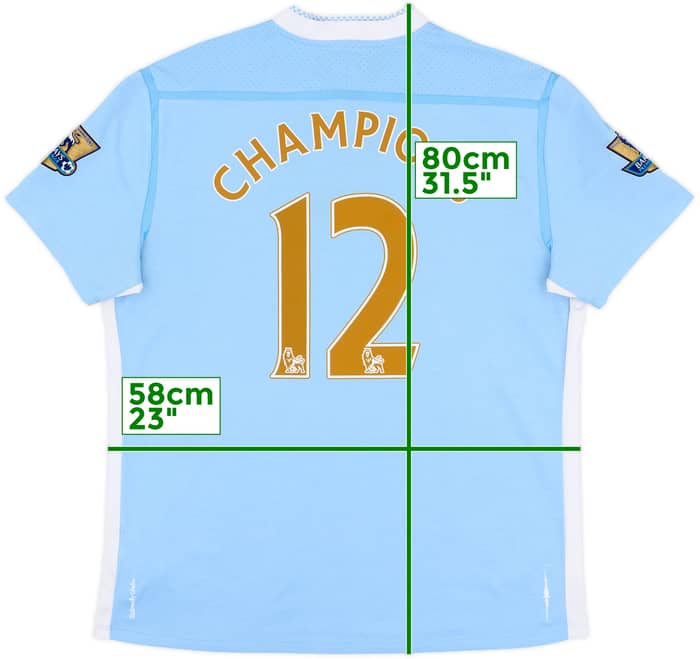 2011-12 Manchester City Home Shirt Champions #12 - 6/10 - (XL)